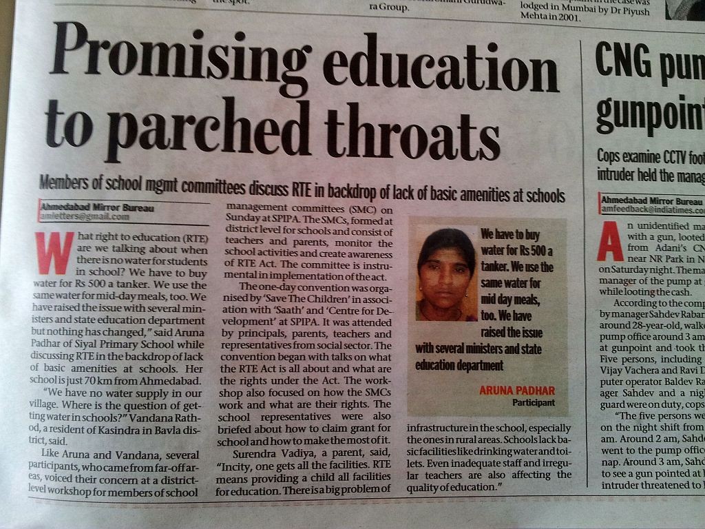 Promising education to parched throats